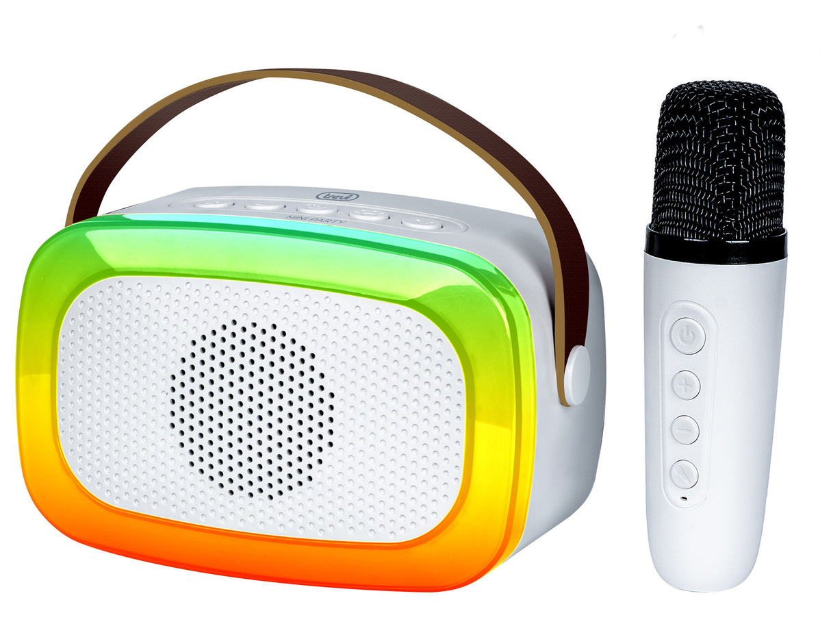 Trevi XR JUMP ALTOPARLANTE KARAOKE PORTATILE 10W WIRELESS USB MICRO SD AUX-IN XR 8A01 MINIPARTY BIANCO