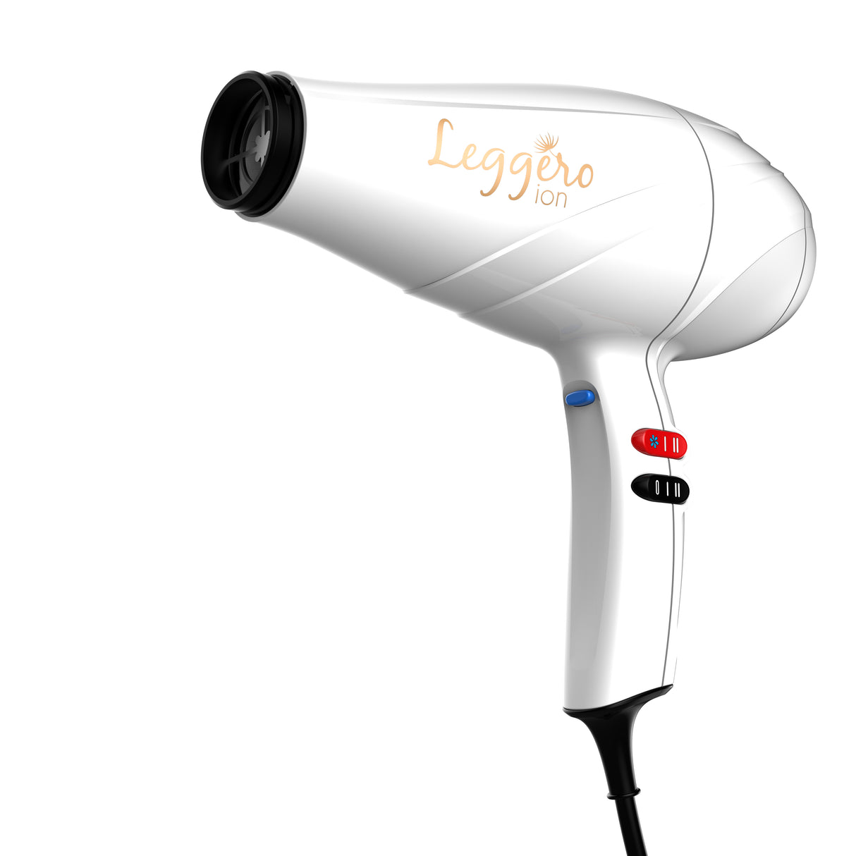 GA.MA Phon Leggero Ion: tecnologia agli ioni, anti crespo, 2400 W, Motore AC a lunga durata Made in Italy, 6 combinazioni di velocità e temperatura, colpo d'aria fredda, incluse 1 bocchette da 9 mm e 1 diffusore