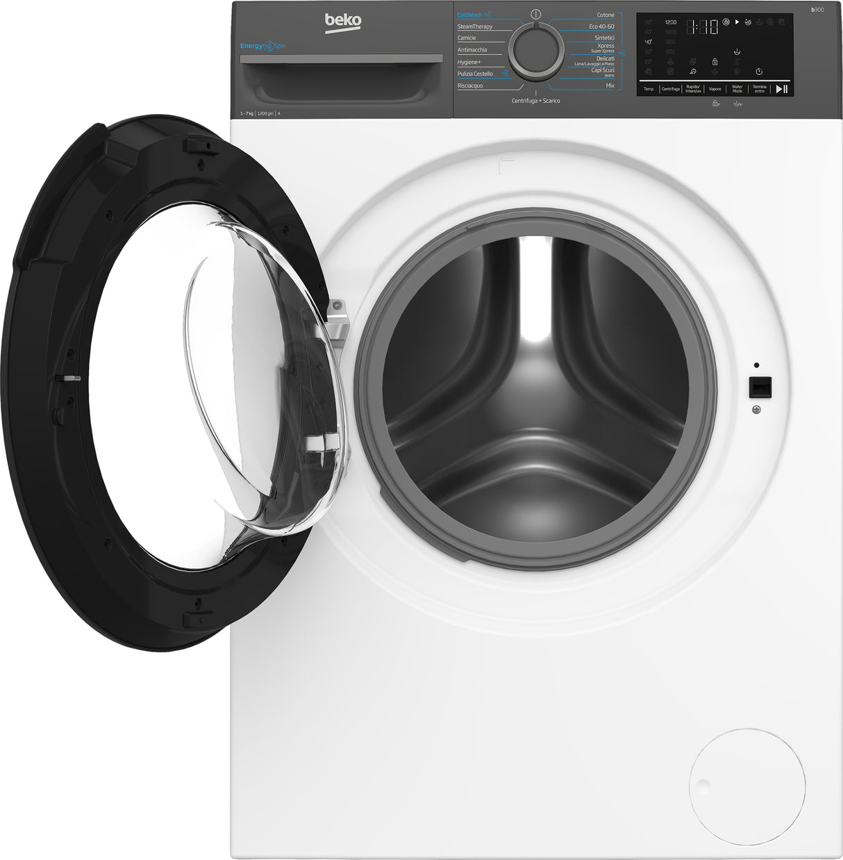 Beko b300 BMEUWSU4721A: Lavatrice EnergySpin 7Kg Slim, Classe A, 1200giri