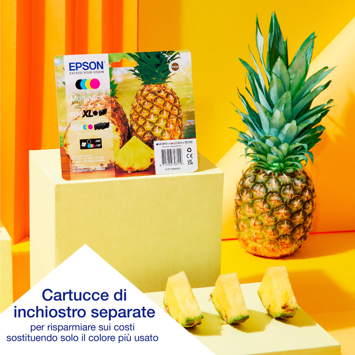 Epson WorkForce WF-2950DWF stampante multifunzione A4 getto d'inchiostro (stampa, scansione, copia), Display LCD 6.1cm, ADF, WiFi Direct, AirPrint, 3 mesi di inchiostro incluso con ReadyPrint