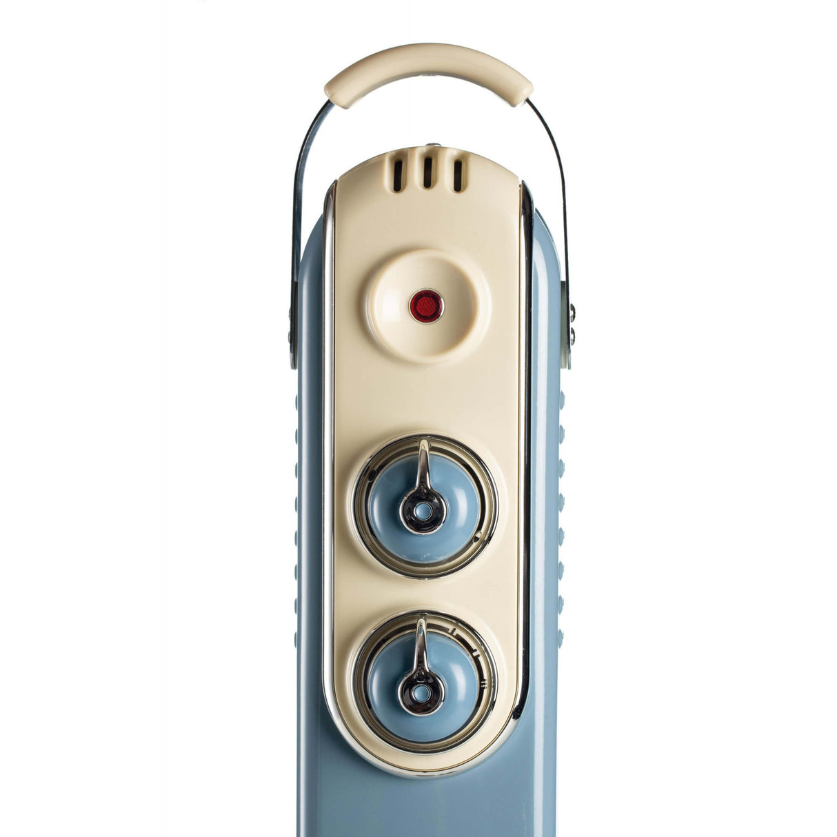 Ariete 838 Radiatore a olio Vintage Celeste - 9 elementi riscaldanti - 3 livelli di potenza - Maniglia e ruote per facile trasporto - max 2000 Watt