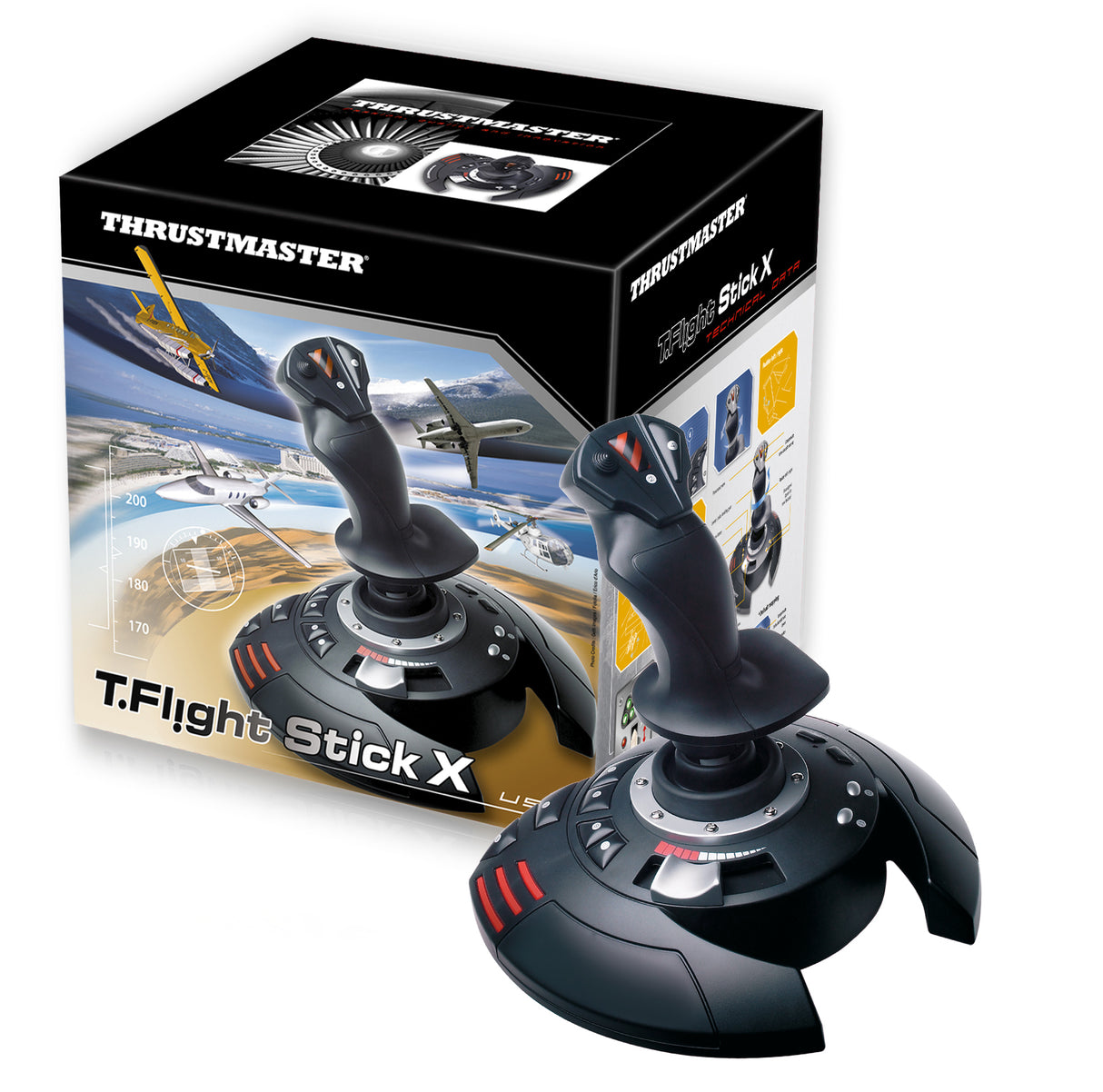 Thrustmaster T.Flight Stick X Nero, Rosso, Argento USB Joystick Analogico PC, Playstation 3