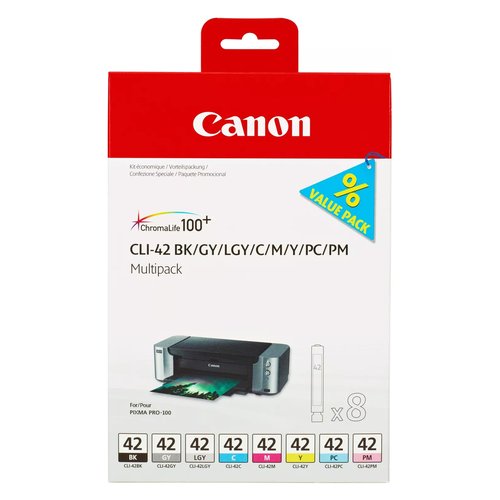 Set cartucce stampante Canon 6384B010 CHROMALIFE 100+ Multipack Cli 42