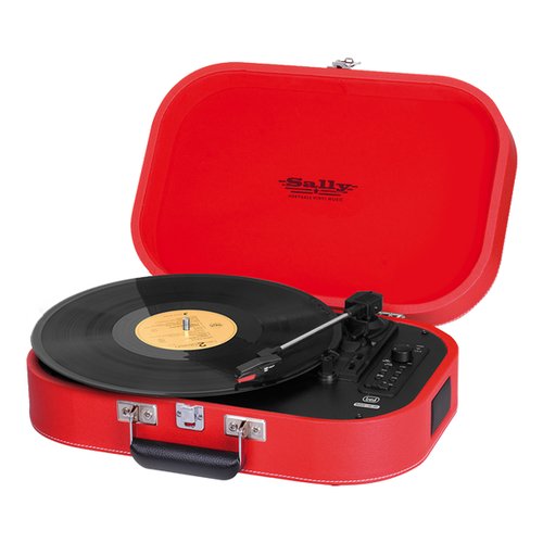 Trevi SALLY GIRADISCHI STEREO WIRELESS USB AUX-IN BATTERIA RICARICABILE TT 1020 BT ROSSO