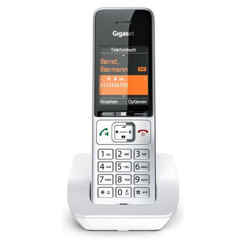 Gigaset Comfort 501 Telefono DECT Identificatore di chiamata Argento, Bianco