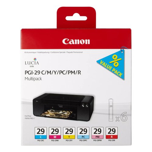 Set cartucce stampante Canon 4873B005 LUCIA Multipack Pgi 29 Color