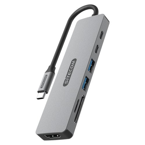 HUB Sitecom CN 5504 USB C Power Delivery Grey Grey