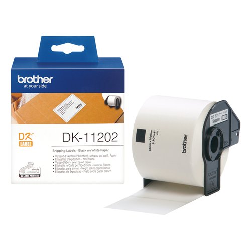 Rotolo etichettatrice Brother DK11202 DK TAPE 300 Etichette per Spediz