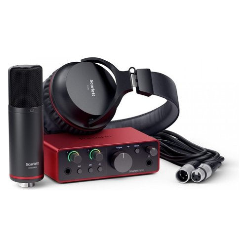 Interfaccia audio Focusrite SCARLETT Solo Studio 4Gen Red e Black Red