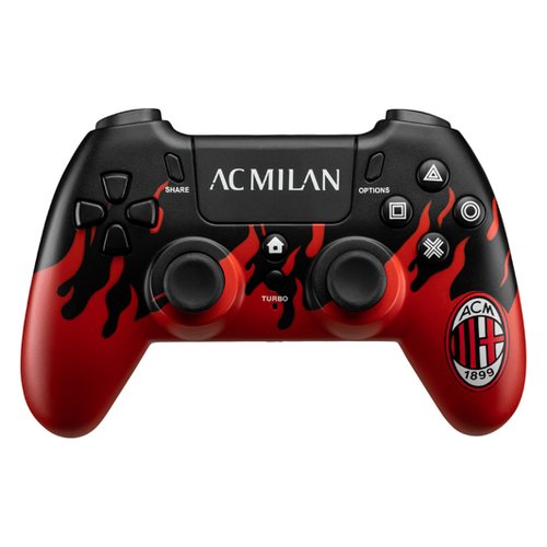 Gamepad Qubick ACP40179 PLAYSTATION 4 Ac Milan Flames Wireless Rosso e