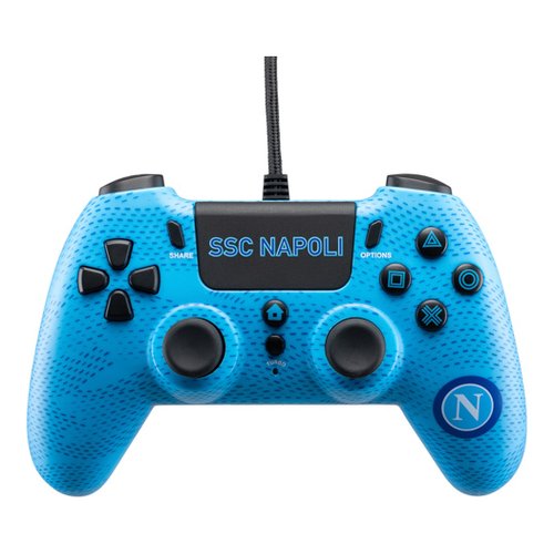Gamepad Qubick ACP40167 PLAYSTATION 4 Ssc Napoli 2.0 Wired Light blue