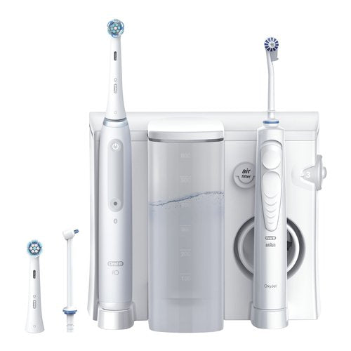 Kit idropulsore e spazzolino Oral B SERIES 4 Oral Health Center iO Whi