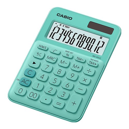 Calcolatrice Casio MS 20UC GN MS SERIES Big Lc Display Verde Verde