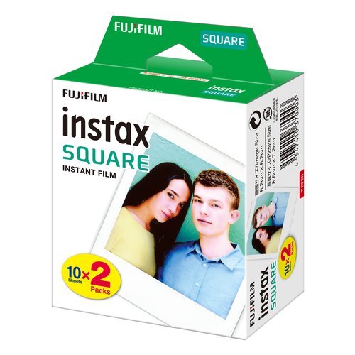 Pellicola istantanea Fujifilm 16576520 INSTAX Square Istant Film Twin