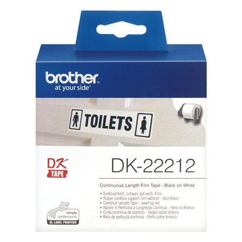 Nastro etichettatrice Brother DK22212 DK TAPE Etichette a Lunghezza Co