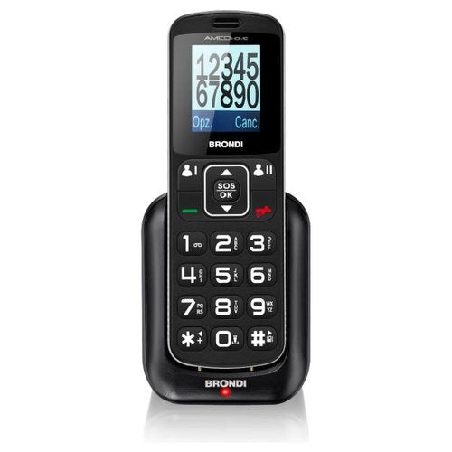 Brondi Amico Home 4,5 cm (1.77") 90 g Nero Telefono di livello base