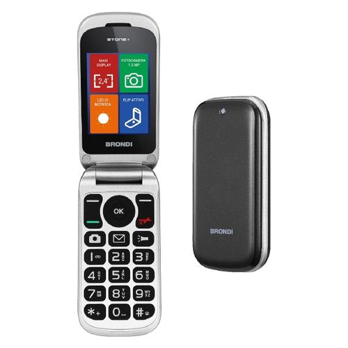 Brondi Stone+ 6,1 cm (2.4") Nero Telefono cellulare basico