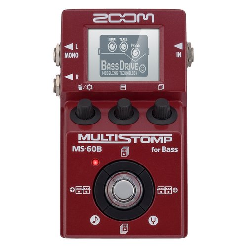 Multieffetto basso Zoom MULTISTOMP Ms 60B Red Red