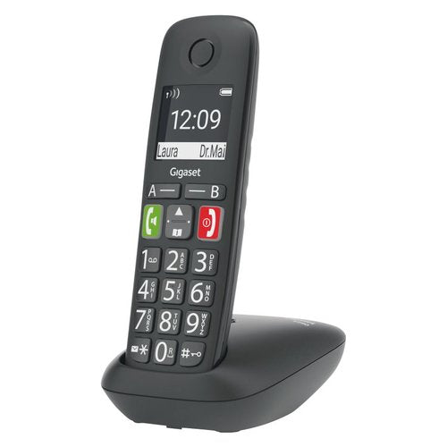 Gigaset E290 Telefono analogico/DECT Identificatore di chiamata Nero
