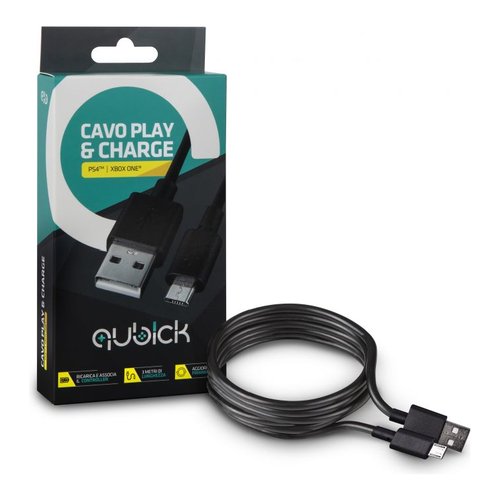 Cavo MicroUSB Qubick ACMU0031 Play&Charge Ps4 Xb1