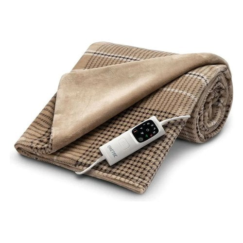 Imetec CaldoPlaid Elegance, Plaid Riscaldabile, Morbida Coperta Elettrica, 180x140 cm, Tessuto Double Face, Risparmio Energetico, Tecnologia Adapto, Rapido Riscaldamento, 6 Temperature, Lavabile