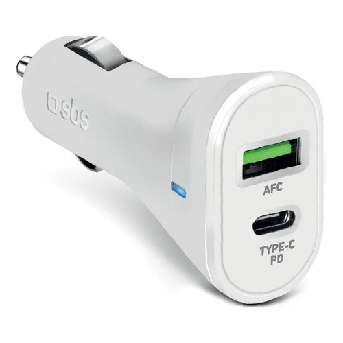 Caricabatterie Sbs TECRPD20W Car Charger White White