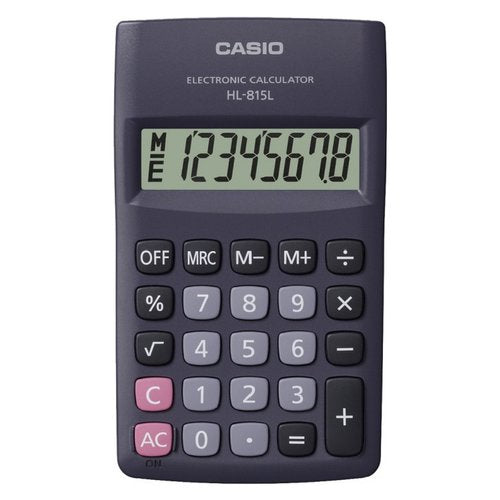Calcolatrice Casio HL 815 HL SERIES Ampio Display Black Black