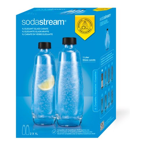 Bottiglia gasatore Sodastream 2270179 DUO Vetro Trasparente Trasparent