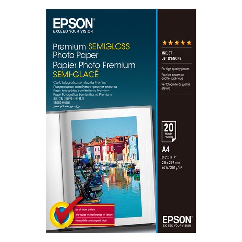 Carta fotografica Epson C13S041332 Premium Semigloss Photo Paper