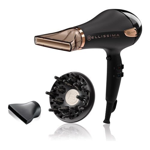 Bellissima Imetec Ceramic P5 3800, Asciugacapelli Professionale Per Capelli Morbidi e Luminosi, Tecnologia Ceramica, Potenza 2300 W, Ionizzatore, Diffusore e Convogliatore Ceramico