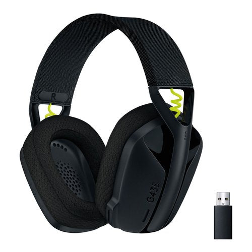 Logitech G Logitech G435 LIGHTSPEED Cuffie Gaming Wireless Bluetooth - Cuffie Over Ear Leggere, Microfoni Integrati, Batteria da 18 Ore, Compatibile con Dolby Atmos, PC, PS4, PS5, Smartphone. Nero