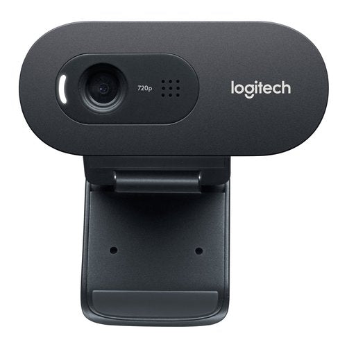 Logitech C270 Webcam HD, HD 720p/30fps, Videochiamate HD Widescreen, Correzione Automatica Luminosità, Microfono Riduzione del Rumore, Skype, FaceTime, Hangouts, WebEx,PC/Mac/Tablet/Chromebook