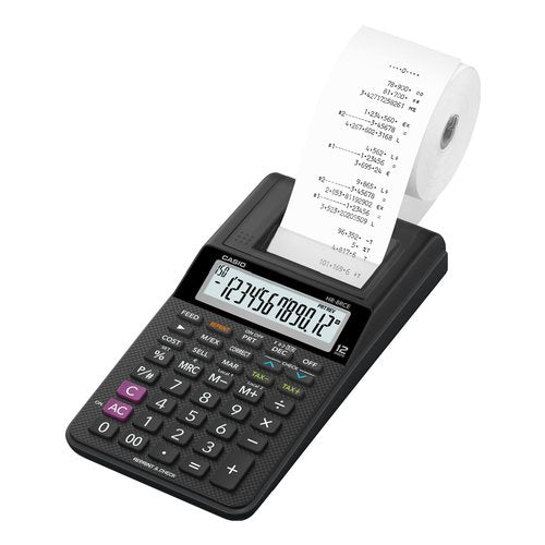 Calcolatrice Casio HR 8RCE BK HR SERIES Printing Calculator Black Blac