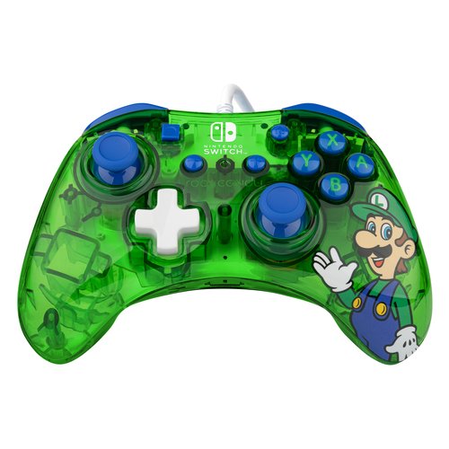 Gamepad Pdp 500 181 LUI SWITCH Luigi Rock Candy Wired Green e Blue Gre