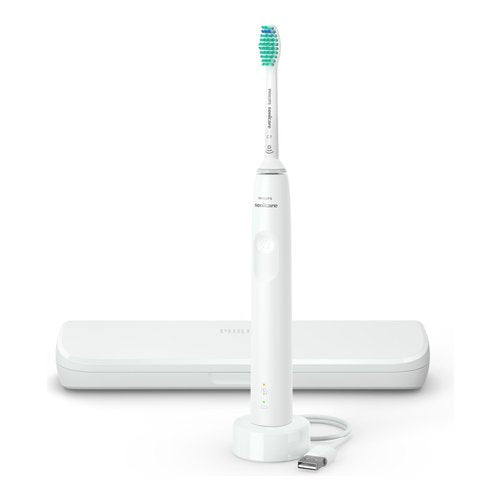 Philips 3100 series Sonicare Spazzolino Elettrico Sonico Bianco, con custodia da viaggio HX3673/13