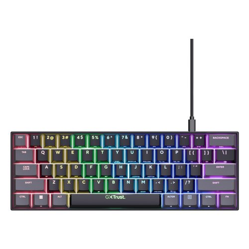 Trust GXT 867 Acira tastiera Gaming USB QWERTY Italiano Nero