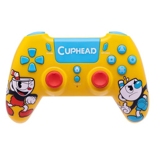 Gamepad Qubick ACP40224 PLAYSTATION 4 Cuphead Wireless Yellow Yellow