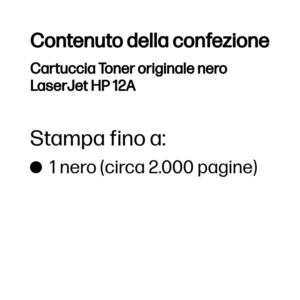 HP Cartuccia Toner originale nero LaserJet 12A