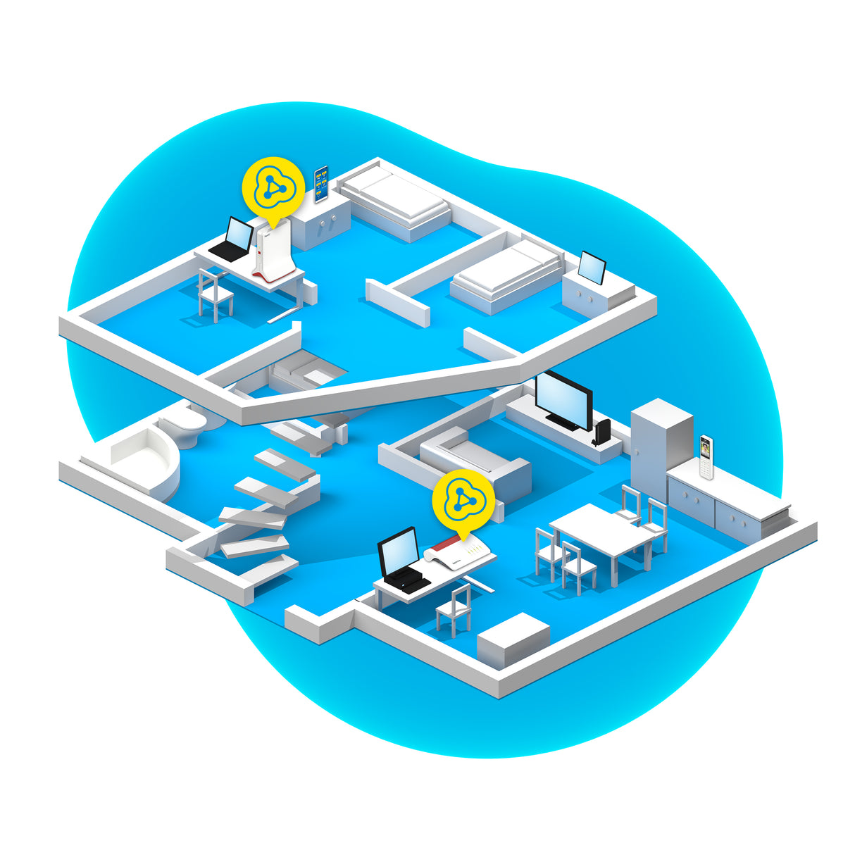 FRITZ!Repeater 6000 6000 Mbit/s Bianco