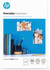 HP Carta fotografica Everyday, lucida, 200 g/m2, 10" x 15" (101 x 152 mm), 100 fogli