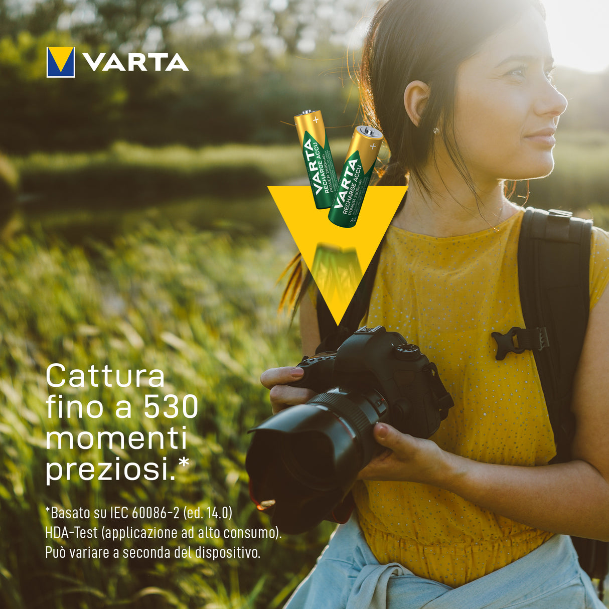 Varta Recharge Accu Power AA 2600 mAh Blister da 4 (Batteria NiMH Accu Precaricata, Mignon, batteria ricaricabile, pronta all'uso)