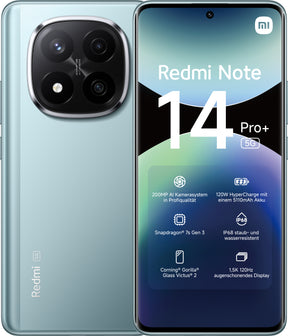 Xiaomi Redmi Note 14 Pro+ 5G 16,9 cm (6.67") Doppia SIM USB tipo-C 8 GB 256 GB 5110 mAh Blu