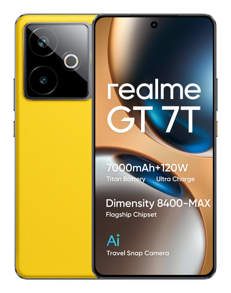 realme GT 7T 17,3 cm (6.8") Doppia SIM Android 15 5G USB tipo-C 12 GB 512 GB 7000 mAh Giallo