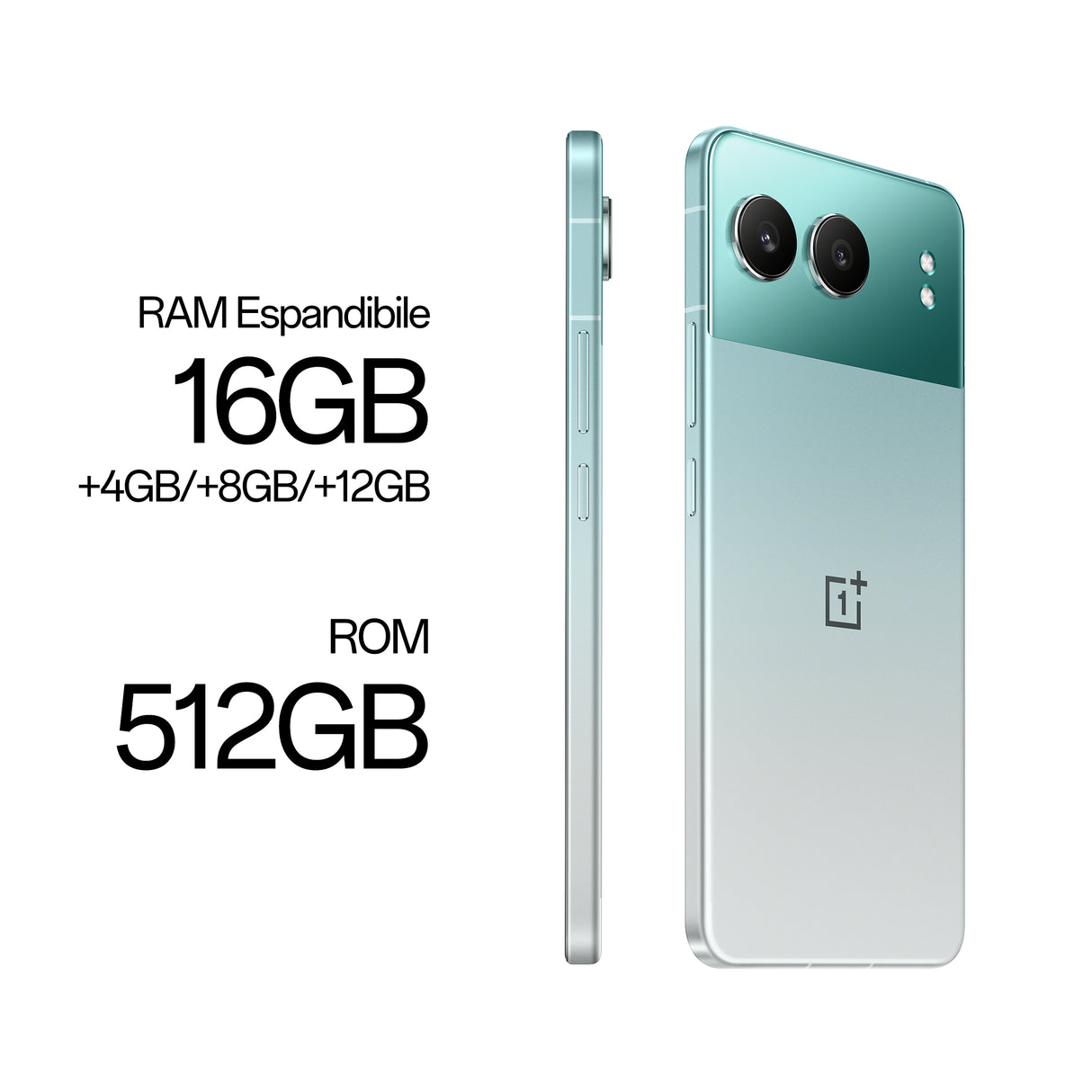 OnePlus Nord Nord4 Smartphone, Doppia fotocamera 50+8MP, Selfie 16MP, Display 6.74” 120HZ AMOLED FHD+, 5500mAh, RAM 16GB(Esp4GB/8GB/12GB)+ROM 512GB, [Versione Italia], Oasis Green