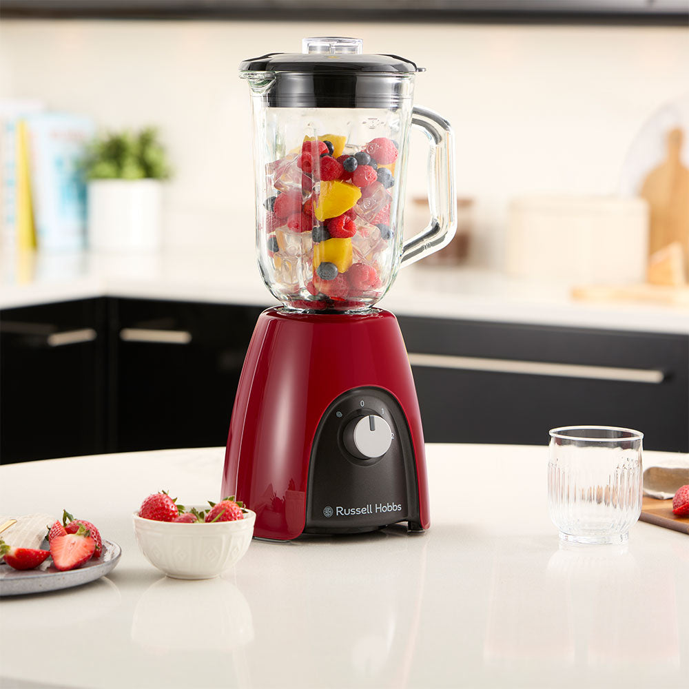 Russell Hobbs 27120-56 frullatore 1,5 L Frullatore da tavolo 650 W Nero, Rosso, Trasparente