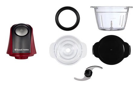 Russell Hobbs 27130-56 tritaverdure elettrico 0,5 L 200 W Nero, Rosso, Trasparente