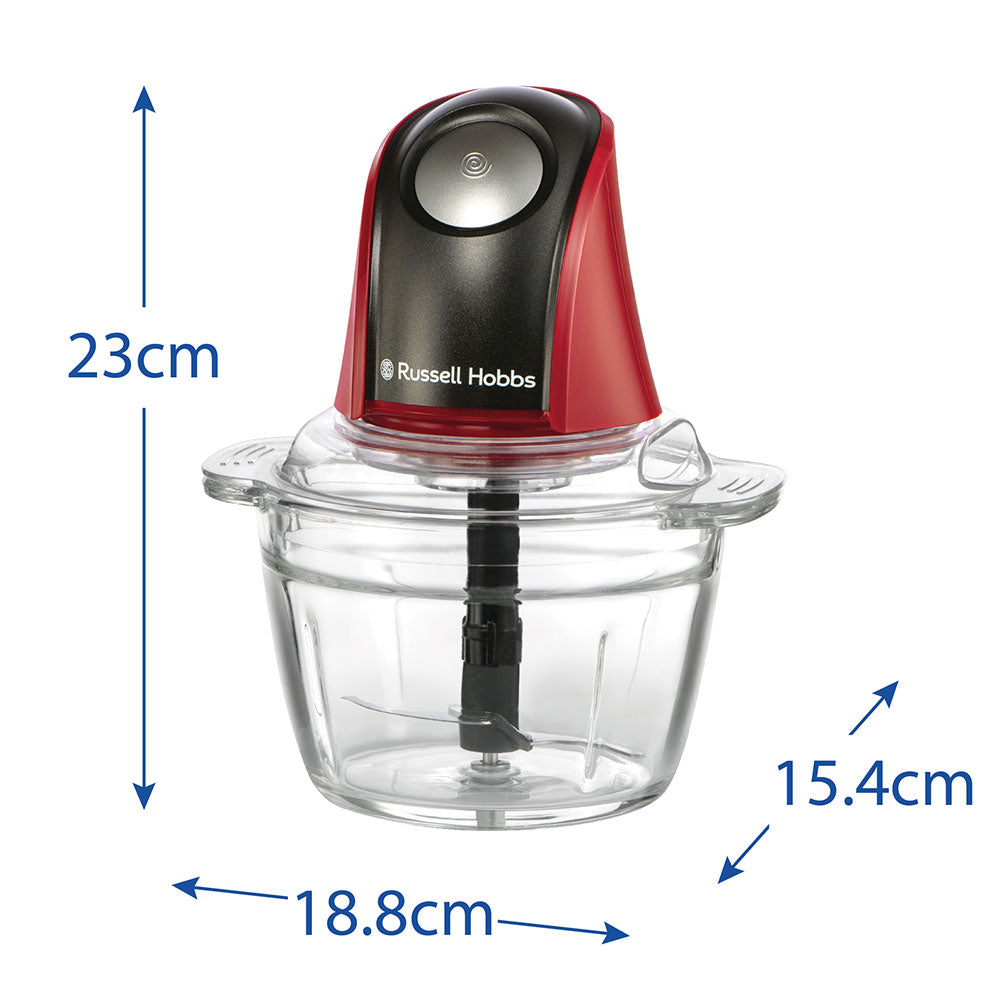 Russell Hobbs 27130-56 tritaverdure elettrico 0,5 L 200 W Nero, Rosso, Trasparente