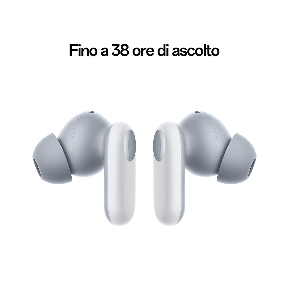 OPPO Enco Buds2 Pro Auricolari True Wireless, Autonomia 38h, Driver da 12.4mm, Bluetooth 5.3, Raggio 10m, Controlli Touch, Cancellazione del rumore IA, Android e iOS, IP55, [Versione Italiana],Granite White
