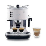 De’Longhi ICONA ECO311.W Macchina da Caffè Manuale Espresso e Cappuccino, Compatibile con Polvere o Cialde E.S.E., Spegnimento Automatico, Serbatoio Estraibile da 1.4L, Potenza 1100W, Bianco