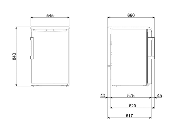 Smeg FA120ES monoporta Libera installazione 114 L Argento